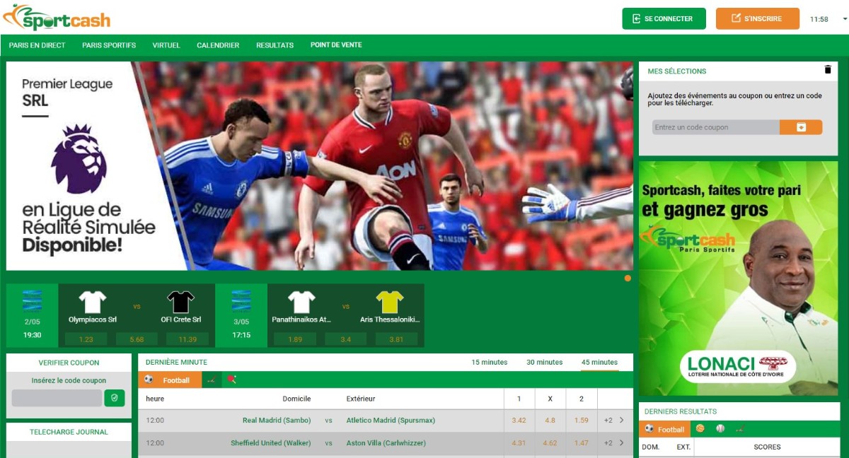 Site du bookmaker SportCash